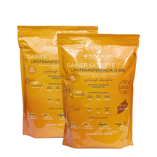 Kit 2 Proteinas Gainer Siluette Pro