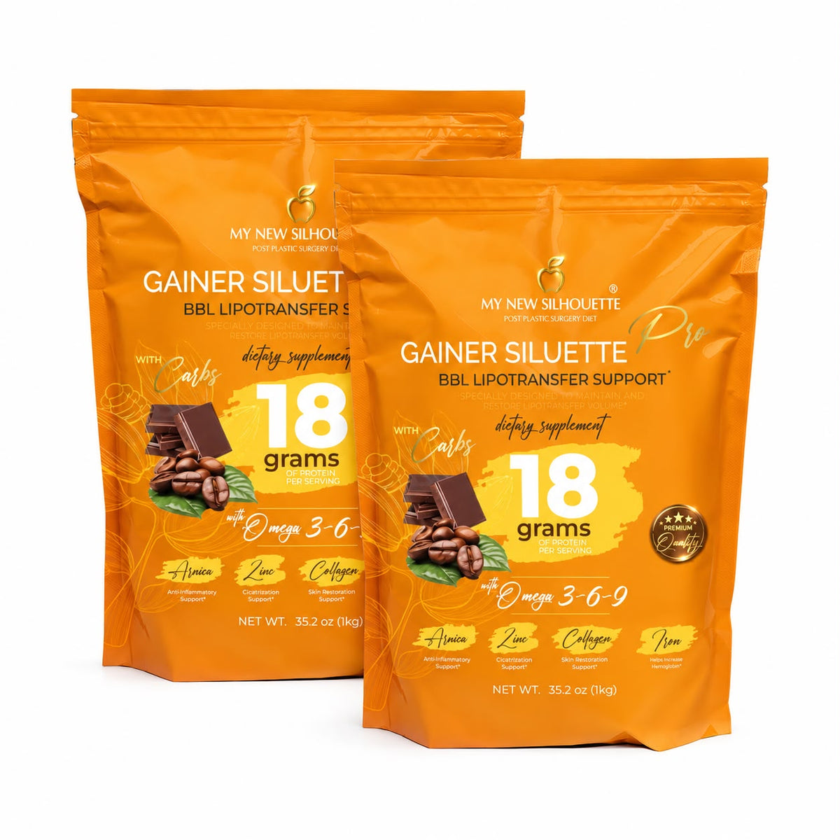 Kit 2 Proteins Gainer Siluette Pro