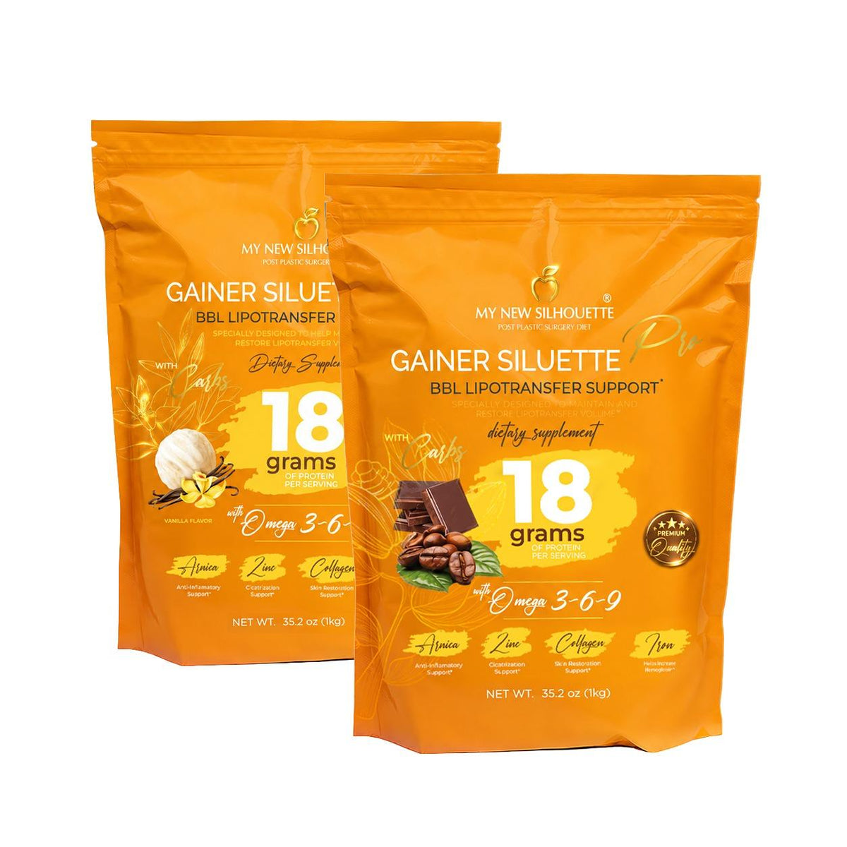 Kit 2 Proteins Gainer Siluette Pro