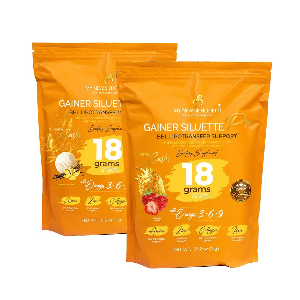 Kit 2 Proteins Gainer Siluette Pro