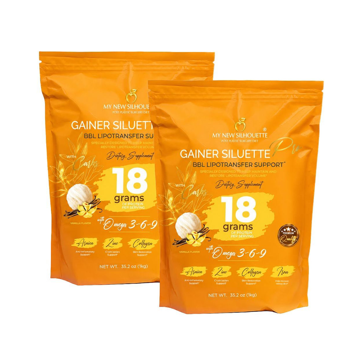 Kit 2 Proteins Gainer Siluette Pro