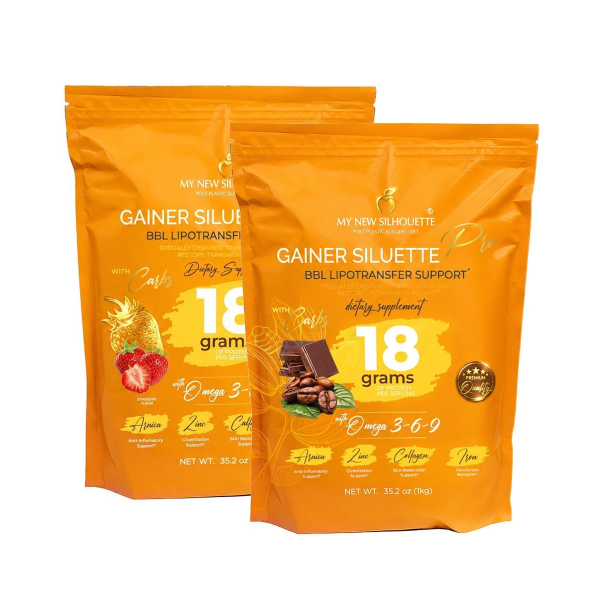 Kit 2 Proteins Gainer Siluette Pro